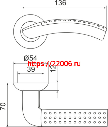 Ручка Armadillo (Армадилло) раздельная R.LD54.Libra26 (Libra LD26) SN/CP-3 матовый никель/хром фото 3 Ручка Armadillo (Армадилло) раздельная R.LD54.Libra26 (Libra LD26) SN/CP-3 матовый никель/хром фото 3