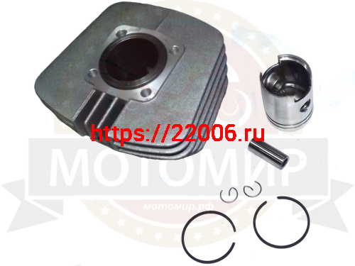 Цилиндр Мопед с поршнем+палец+кольца+стопорные кольца фото 3 Цилиндр Мопед с поршнем+палец+кольца+стопорные кольца фото 3