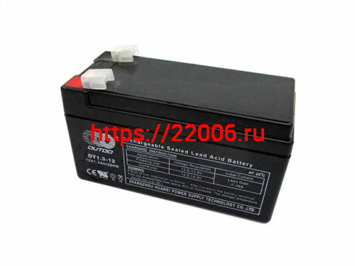 Аккумулятор OUTDO UPS OT1.3-12 (12v/1.3hr) MPS-1213 (97*45*53*59) 20 (кислотный,герметичный)
