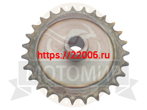 Звезда 27 зуб. (520) цепи, 15.875шаг, на вал d20мм, h27мм, шпонка 6мм, мотобуксировщик Звезда 27 зуб. (520) цепи, 15.875шаг, на вал d20мм, h27мм, шпонка 6мм, мотобуксировщик