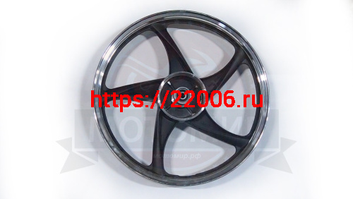 Обод 17" задний литой, барабан. тормоз 1,6-17  Альфа, FORESTER STREET черный (НАБОР)