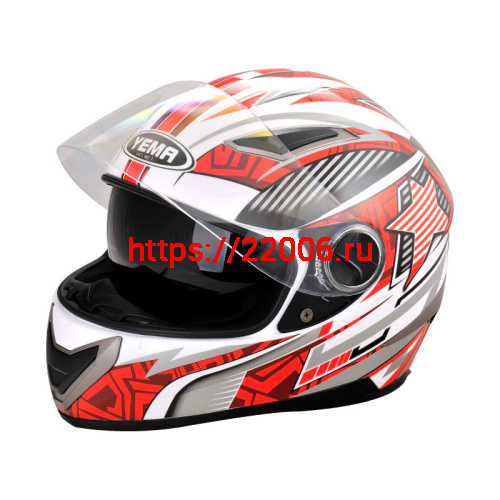 Мотошлем YM-826 красный (S)