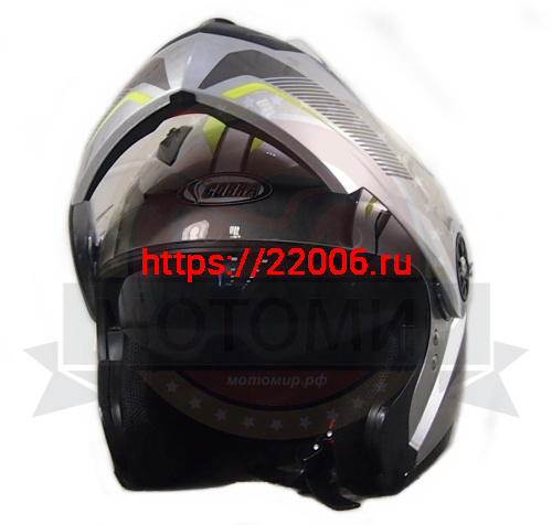 Шлем модуляр COBRA JK115, черный(7), белый с красным(4), серый(6) размеры S внутр.солнцезащ. ОЧКИ фото 5