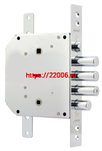 Замок Border (Бордер) врезной сувальдный с задвижкой и защёлкой ЗВ9-6 ПКТЗ с тягами (прав.), 5 кл. /77404/