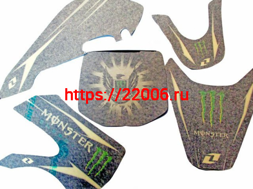 Комплект наклеек на кроссовый мотоцикл KIX Monster 2 Комплект наклеек на кроссовый мотоцикл KIX Monster 2