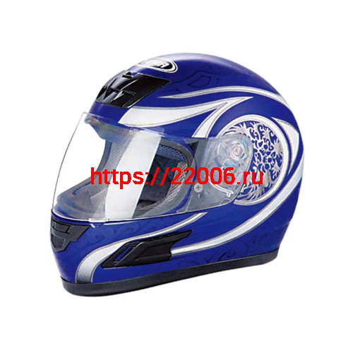 Мотошлем YM-802 бело-синий (S)