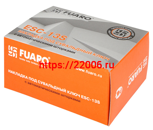 Накладка Fuaro (Фуаро) под сувальдный ключ ESC-10S с автоматическими шторками CP-8 хром (утопленная) фото 2