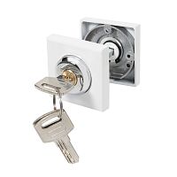 Ручка поворотная Ajax (Аякс) с фиксацией ключом BK6.FIX.JK WH-19 белый