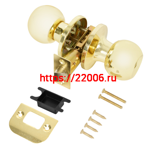 Ручка Punto (Пунто) защелка DK672/BL PB-BK (фик.) золото фото 2