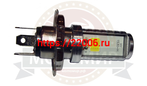 Лампа светодиодная (LED) 12V (H4) 40W (P43t) 6500К (Фарная) Лампа светодиодная (LED) 12V (H4) 40W (P43t) 6500К (Фарная)
