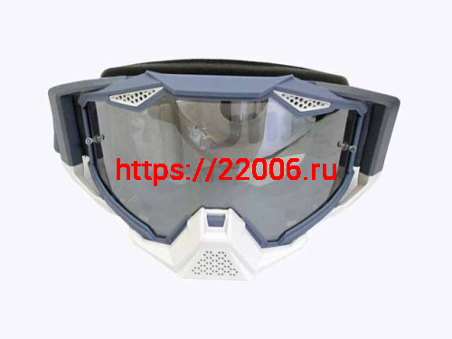 Очки YH-147 оправа серая матовая, линза серая зеркальная с защитой носа