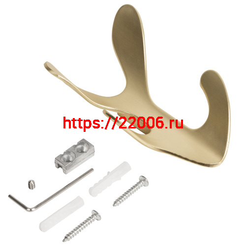 Крючок Ajax (Аякс) настенный MB-LM/K-005 SG матовое золото фото 5