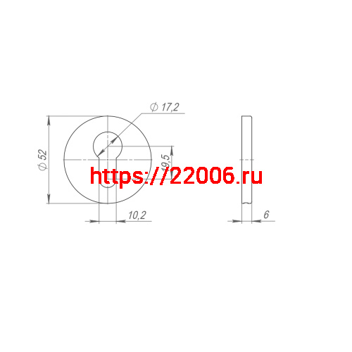 Накладка Punto (Пунто) под цилиндр ET.R.ARC.R52 (ET ARC) BL-24 черный фото 3