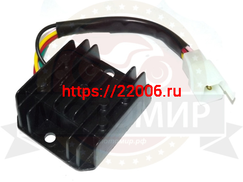 Реле регулятор с проводом 5 конт. мал. колодка (штырь) ZJ125 Реле регулятор с проводом 5 конт. мал. колодка (штырь) ZJ125