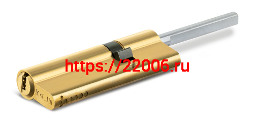 Цилиндровый механизм Kale kilit (Кале килит) под вертушку (дл.шток) 164 SX/86 (50+10+26) mm латунь 5 кл. фото 2