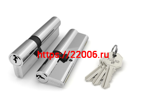 Цилиндровый Fuaro (Фуаро) механизм 100 CA 90 mm (35+10+45) CP хром 3 кл.
