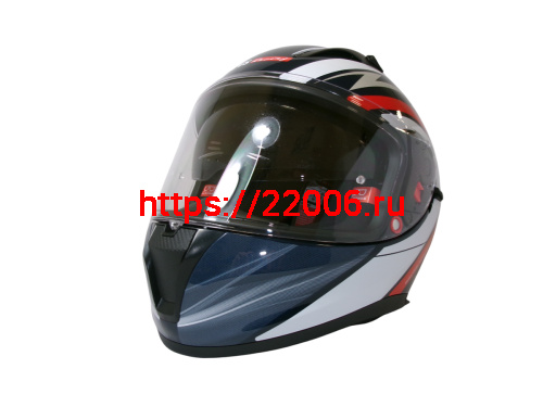 Шлем TVS RACING (Индия) STREET D/V NAVY BLUE RED размер M, + пинлок в комплекте, очки Шлем TVS RACING (Индия) STREET D/V NAVY BLUE RED размер M, + пинлок в комплекте, очки