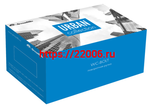 Ручка Armadillo (Армадилло) поворотная BK6.R.URB52 (WC-BOLT BK6/URB) MWSC-33 итальянский тисненый фото 2