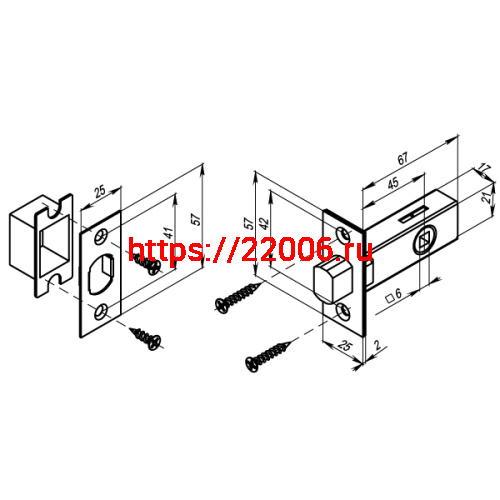 Задвижка Punto (Пунто) врезная METDB-45 (DB-45) SG мат. золото фото 3 Задвижка Punto (Пунто) врезная METDB-45 (DB-45) SG мат. золото фото 3