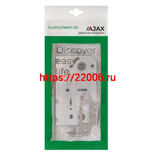 Защелка Ajax (Аякс) врезная PLASTLP96WC-50 CP хром фото 2