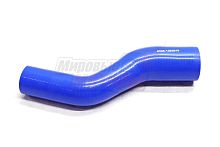 Патрубок радиатора верхний КАМАЗ, силикон.,синий,армир. L340мм,d58/42мм. (HH018)