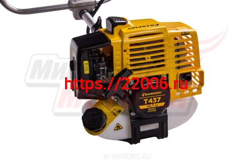 Мотокоса CHAMPION Т437 (1,25кВт/1,7лс, 42,7см3, неразъемн.прямая штанга, U-ручка,6,9кг) фото 2 Мотокоса CHAMPION Т437 (1,25кВт/1,7лс, 42,7см3, неразъемн.прямая штанга, U-ручка,6,9кг) фото 2