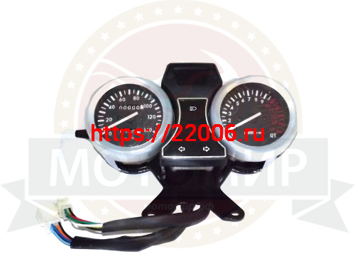 Щиток приборов трицикл в сборе круглый (спидометр+тахометр) Щиток приборов трицикл в сборе круглый (спидометр+тахометр)