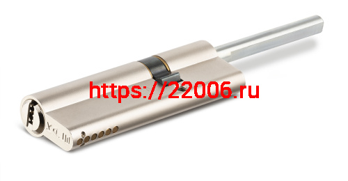 Цилиндровый механизм Kale kilit (Кале килит) под вертушку (дл.шток) 164 SX/76 (40+10+26) mm никель 5 кл. фото 2