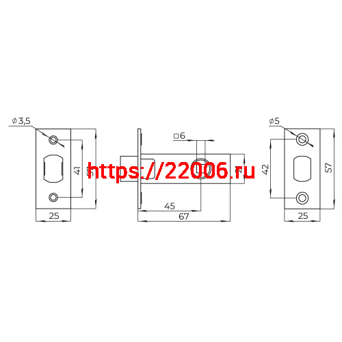 Задвижка Ajax (Аякс) врезная METDF-45 (DF-45) CF кофе фото 3