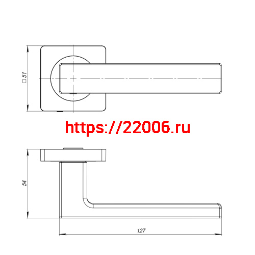 Ручка Ajax (Аякс) раздельная K.JK51.OPTIMA (OPTIMA JK) CP-8 хром фото 3