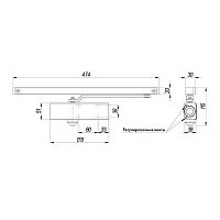 Доводчик Armadillo (Армадилло) дверной со скользящей тягой DCSLIDER45 WH (белый)