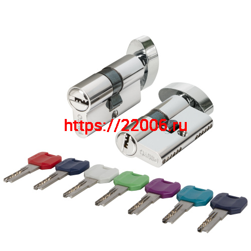 Цилиндровый Punto (Пунто) механизм MaxPro7002Knob52mm(21+10+21) CP хром 7key с вертушкой