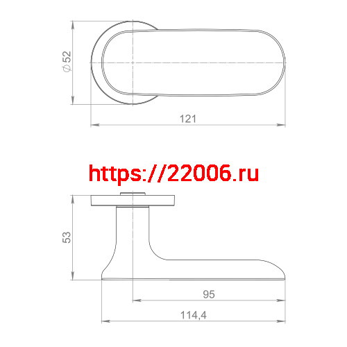 Ручка Armadillo (Армадилло) раздельная R.URS52.SOHO AC-9 медь фото 2
