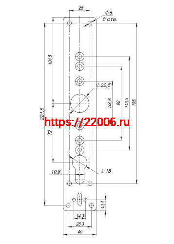 Комплект Fuaro (Фуаро) планок усиливающих с декор. накладками для ANTI-PANIC 1700А/B/C и AP.H-136 (по 2 шт.) фото 3