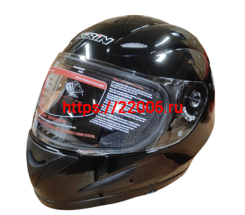 Шлем интеграл KIRIN KL-118, черный, серый, красный, синий, размер L фото 2